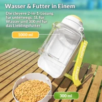 2-in-1 Hundetrinkflasche "Aqua-Snack"