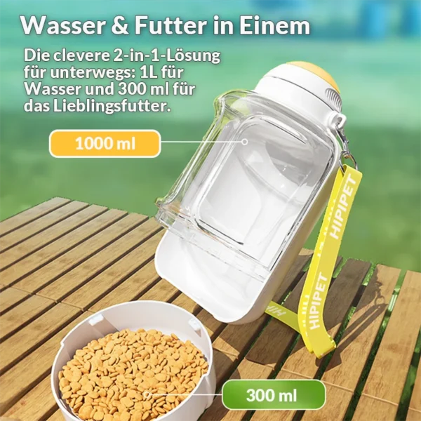 2-in-1 Hundetrinkflasche "Aqua-Snack"