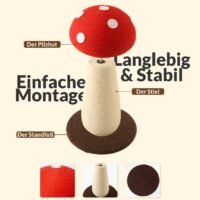 Pilz 6 Design-Katzenbaum „Glückspilz“