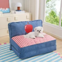 Sofa1 Hundesofa ausklappbar (auch für Katzen) | 2-in-1 Apple Denim & Robust
