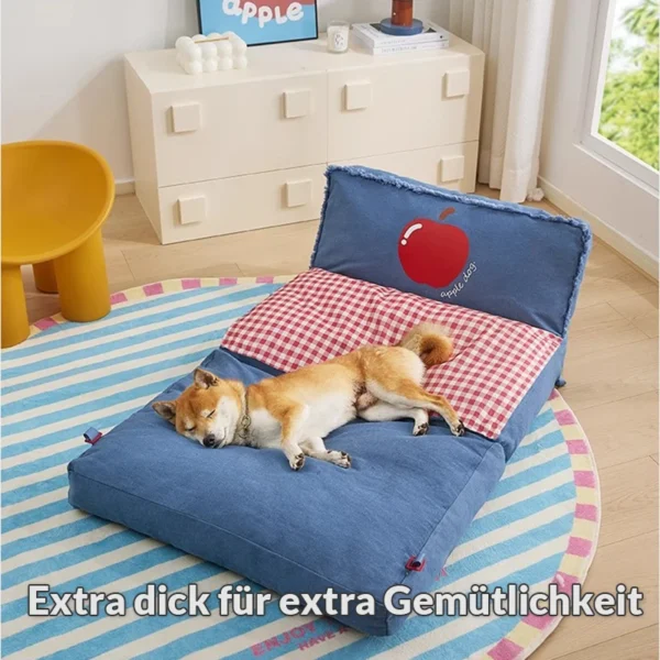 Sofa2 Hundesofa ausklappbar (auch für Katzen) | 2-in-1 Apple Denim & Robust