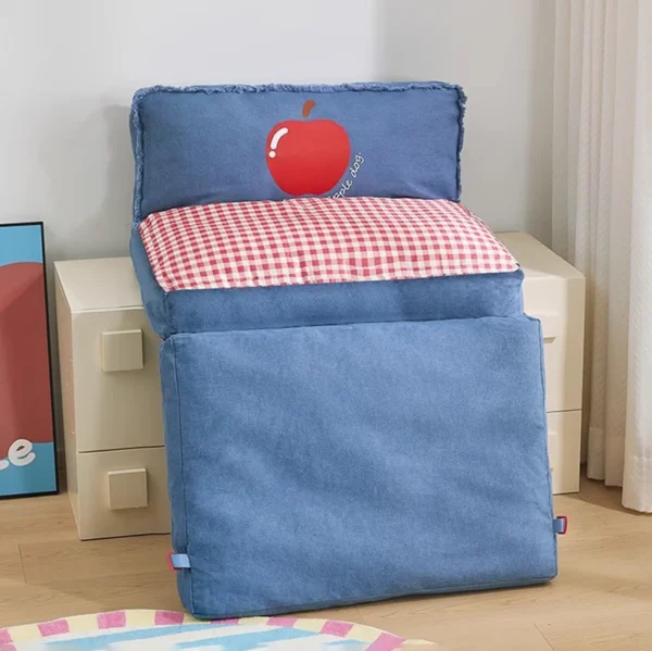 Sofa9 Hundesofa ausklappbar (auch für Katzen) | 2-in-1 Apple Denim & Robust